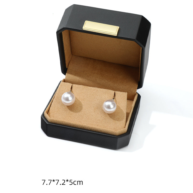 Octagonal Jewelry Boxes PU Leather Jewelry Earring Boxes Jewelry Case for Earring