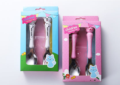 Stainless Steel Baby Fork Spoon Set
