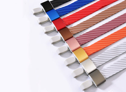 17" Colorful Stripe Nylon Lanyard