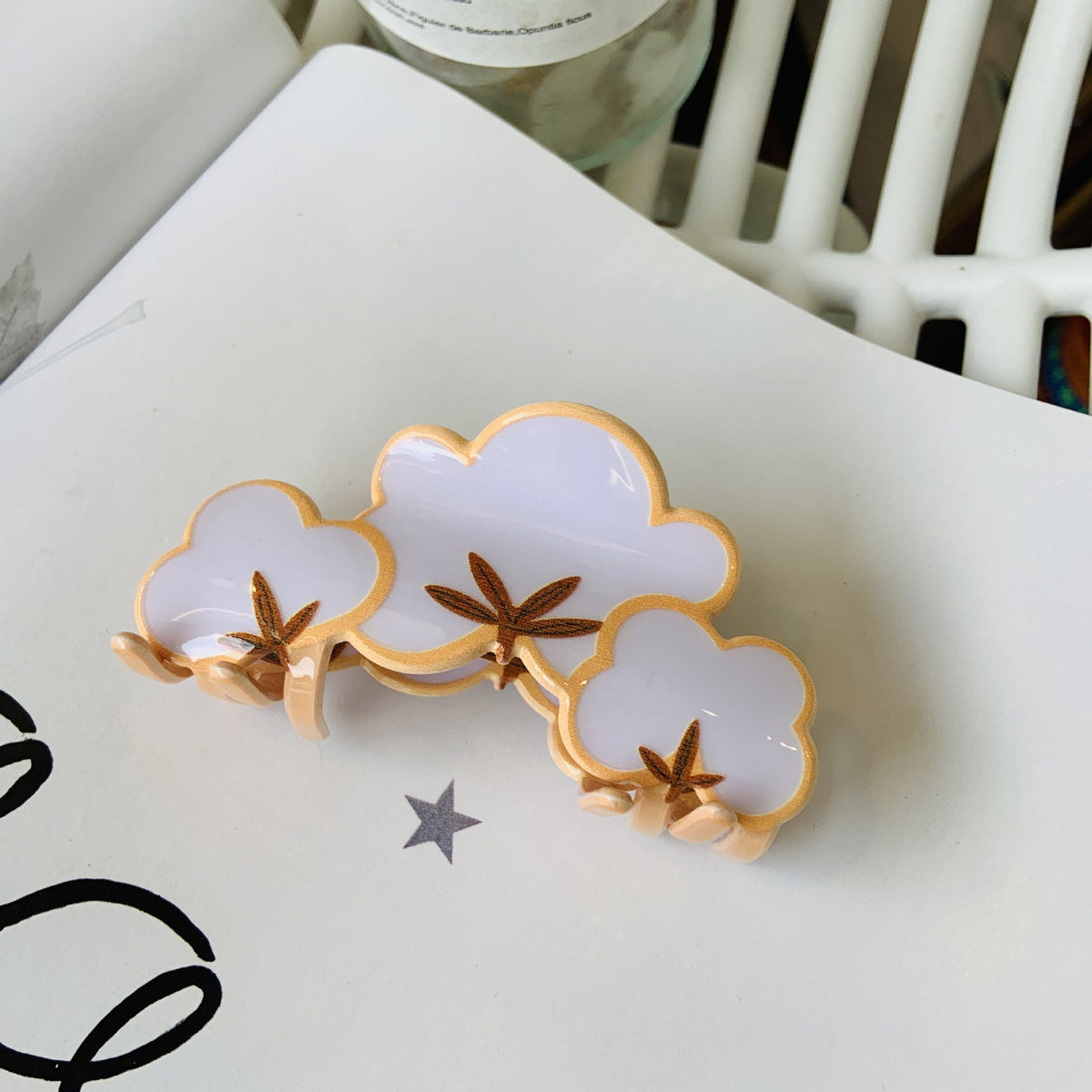 3" Acrylic Farm-Themed Hair Clips Shark Clips