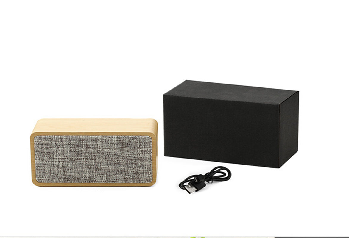 Stereo Sound Wood Fabric Wireless Speaker