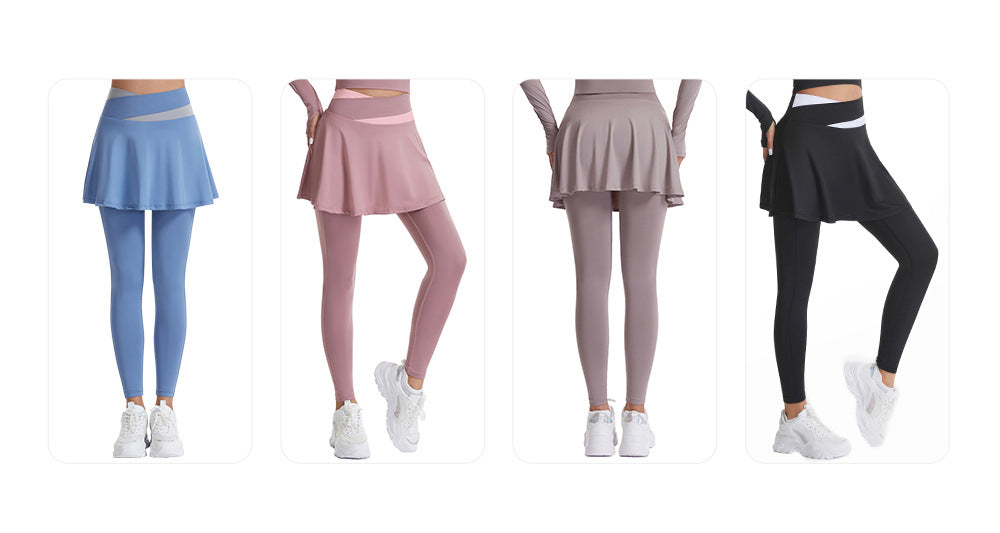 Women's Skirted Legging Yoga Legging with Skirts & Women Tennis Leggings Clothes