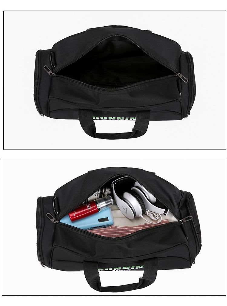 Wet and Dry Separated Nylon Tote Bag Swimming Bag Gym Bag for Beach/Fitness/Travel(Size L)