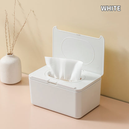 Tissue Box Holder, Multi-Functional Tissue Box Cover with Remote Control Holder
