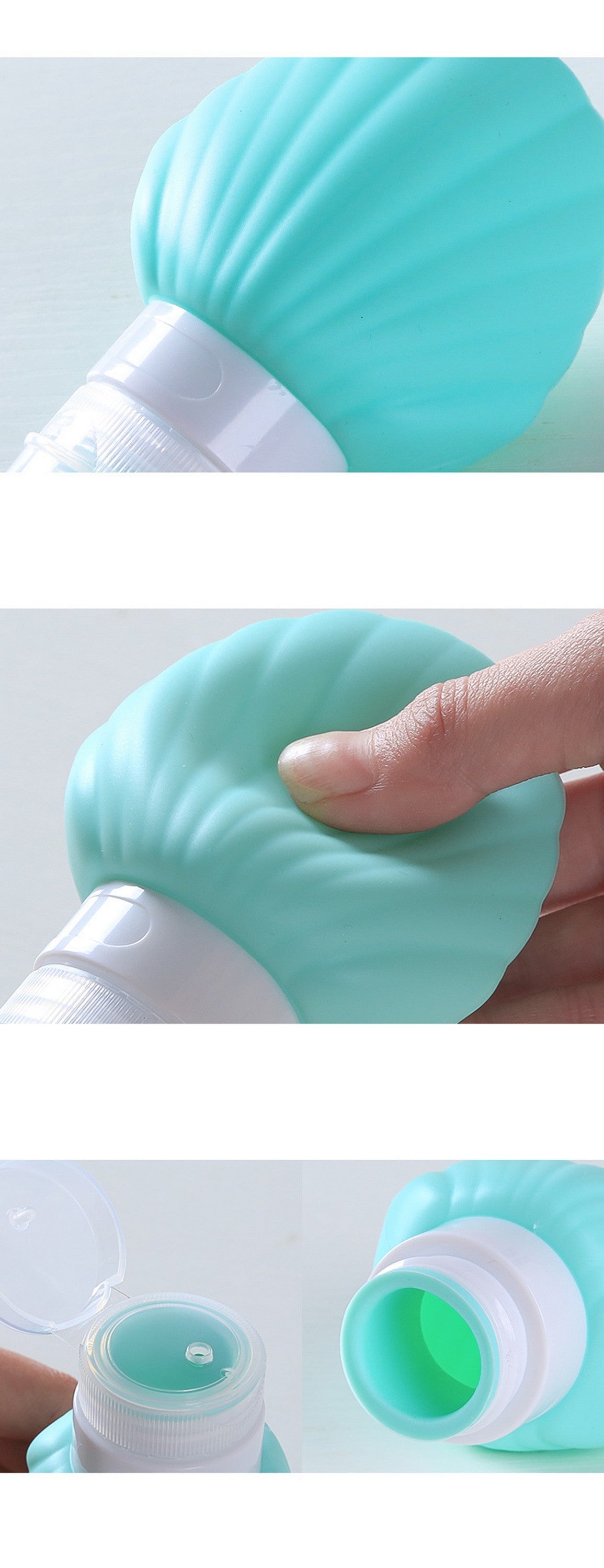 3 OZ Silicone Travel Split Bottles, Leak Proof Refillable Portable Squeeze Empty Accessories