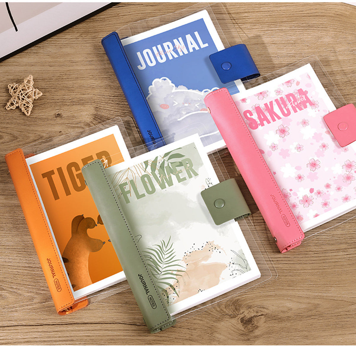 A5 Loose-Leaf NotebookTUP Transparent Cover W/ PU Leather