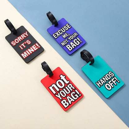 3D Raised Soft PVC Luggage Tag For Suitcase Travel Baggage Identification
