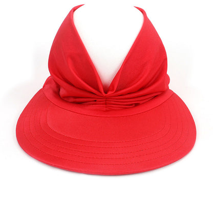 Womens Sun Visor Hat Wide Brim Summer Sun Hats UPF 50+ UV Protection Beach Hats Foldable Golf Visor