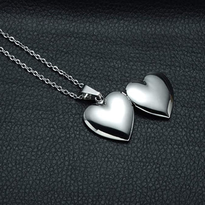 Heart Shape Memorial Locket Necklace Photo Locket