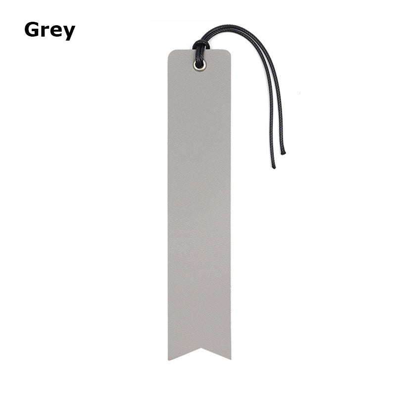 PU Leather Bookmark Classic Stitched Bookmark Page Markers Reading Gifts W/ Wax Rope