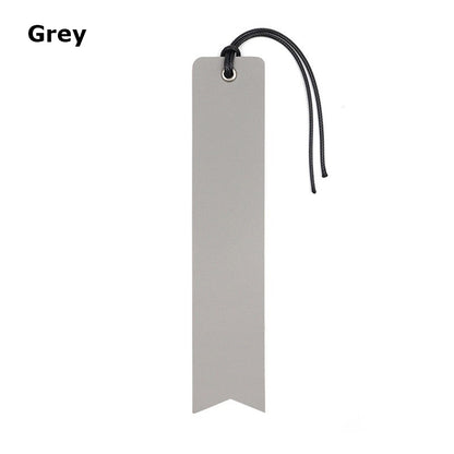 PU Leather Bookmark Classic Stitched Bookmark Page Markers Reading Gifts W/ Wax Rope