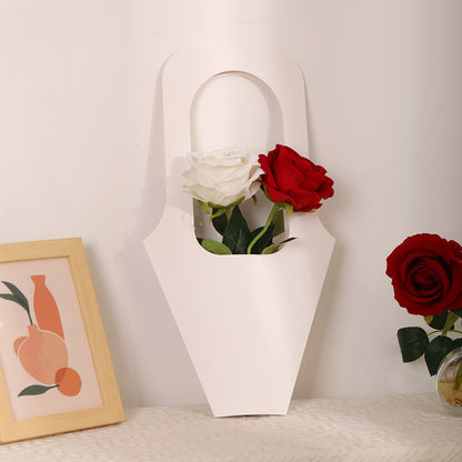 Kraft Paper Bouquet Gift Tote Bag W/ Handle 7 x 12"