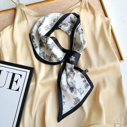 30" x 5" 100% Silk Neck Scarf Neckerchief Hair Scarves Handbags Wrap Scarf #1