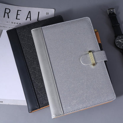 A5 PU Leather-Bound Business Notebook Writing Journal Executive Notebook Meeting Note