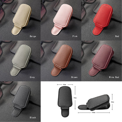 Sunglasses Holder for Car Visor Magnetic PU Clips for Glasses