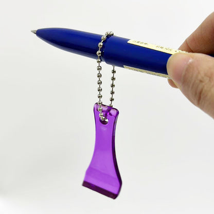 Clear Plastic Lottery Scratcher Keychain W/ Bead Chain