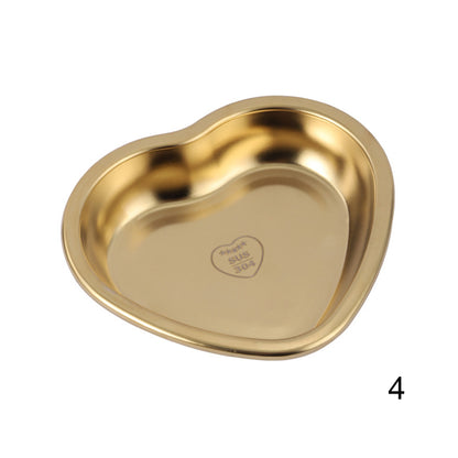 Stainless Steel Heart Shaped Medium Size Plate