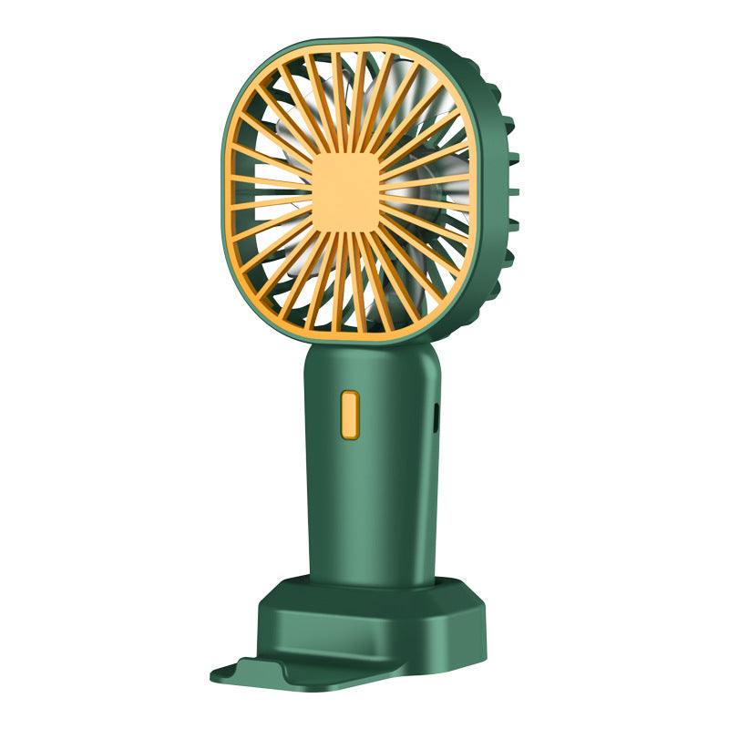 Rechargeable Mini Handheld Fan Phone Holder With Adjustable Wind Speed