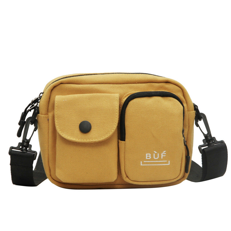 16 oz Canvas Mini Crossbody Bag Single Shoulder Bag Daily Cell Phone Purse Bag Stadium Approved Bag