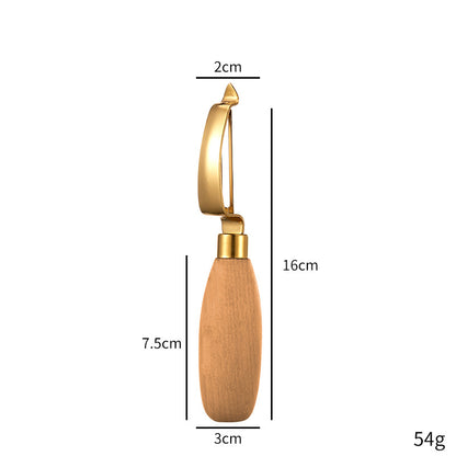 Gold Fruit Peeler With Wood Handle