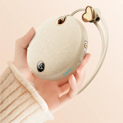 Portable Rechargeable Round Fabric Shell Electric Hand Warmers 5000mAh