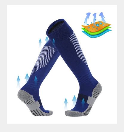 Teenager Sports Socks Soccer Socks Over-The-Calf Socks Stretch Crew Socks Children Cotton Socks