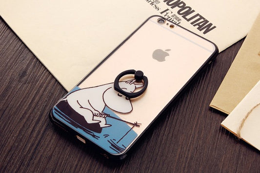 Fishing Hippo Phone Case w/Finger Buckle For Smart Phone