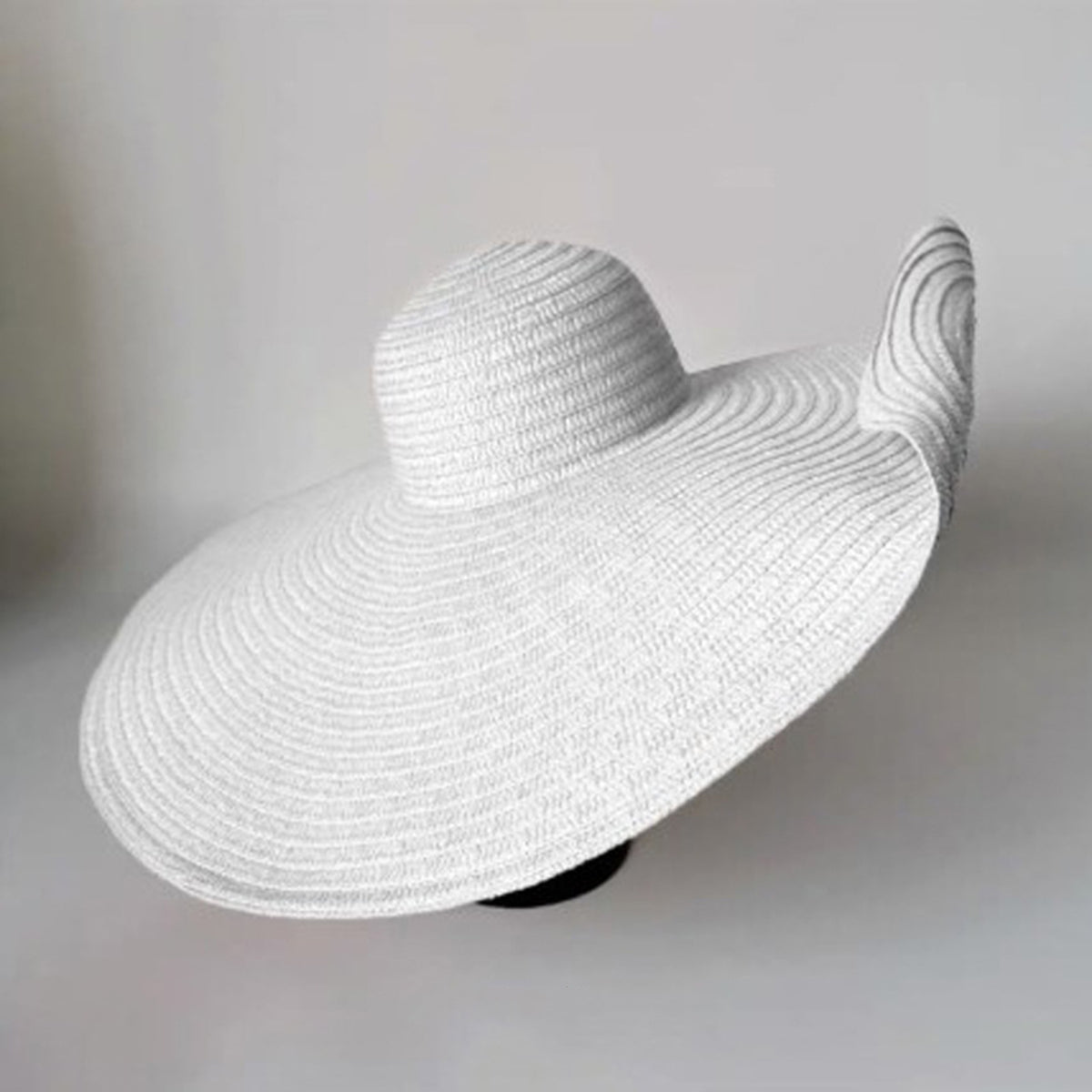 Oversized Beach Straw Hat for Women, Fashion Large Wide Brim Visor Hats Handmade Roll Up Floppy Cap