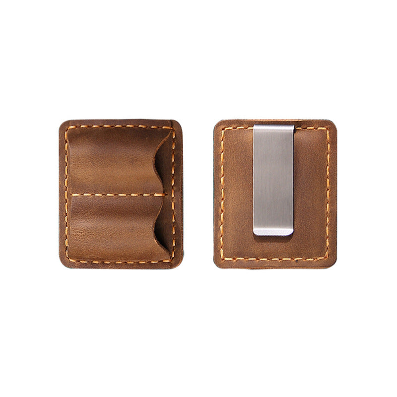 PU Bookmark Pen Loop Leather Double Pen Clip Book Page Clip