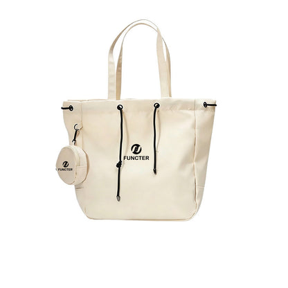 Nylon Drawstring Tote With Detachable Coin Pouch