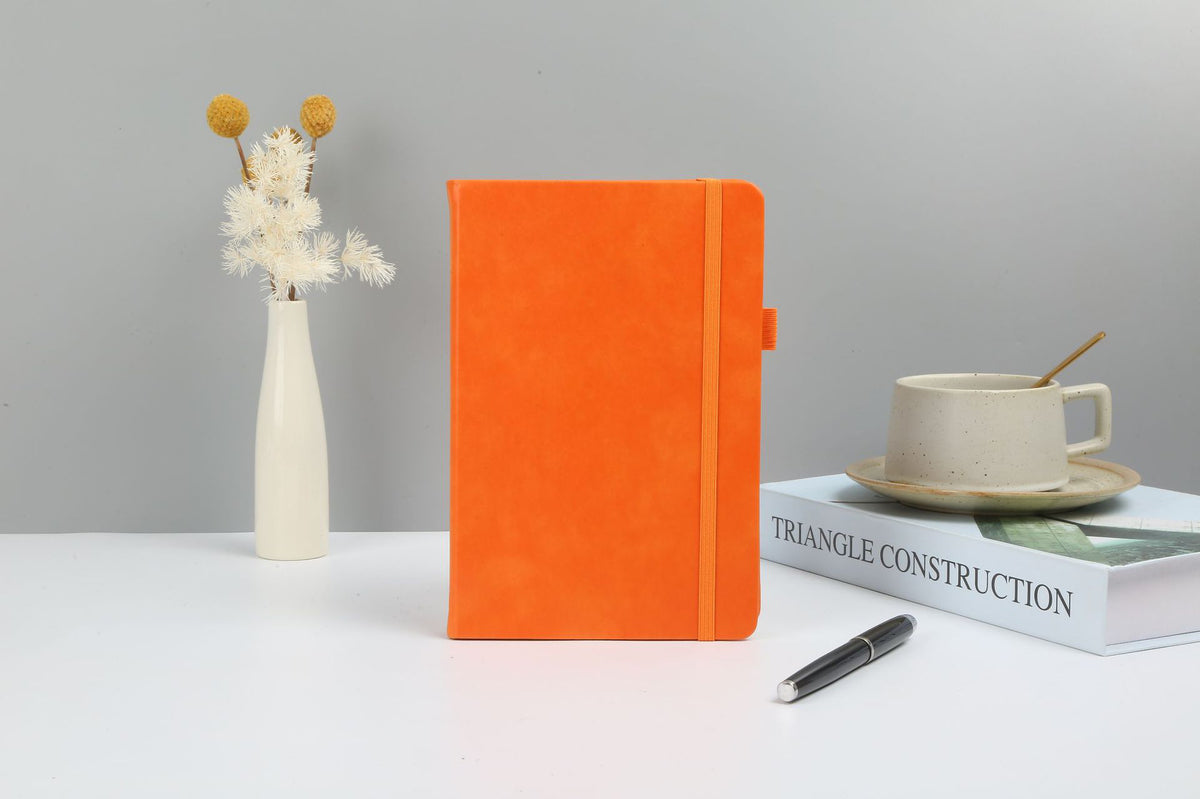 A5 Notebook Business Notepad PU Leather Notebook With Pen Loop For Office