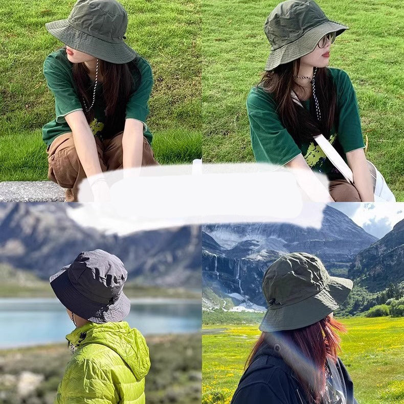 Quick Dry Packable Bucket Hat Outdoor Water-Resistant Sun Hats with Hanging Hook