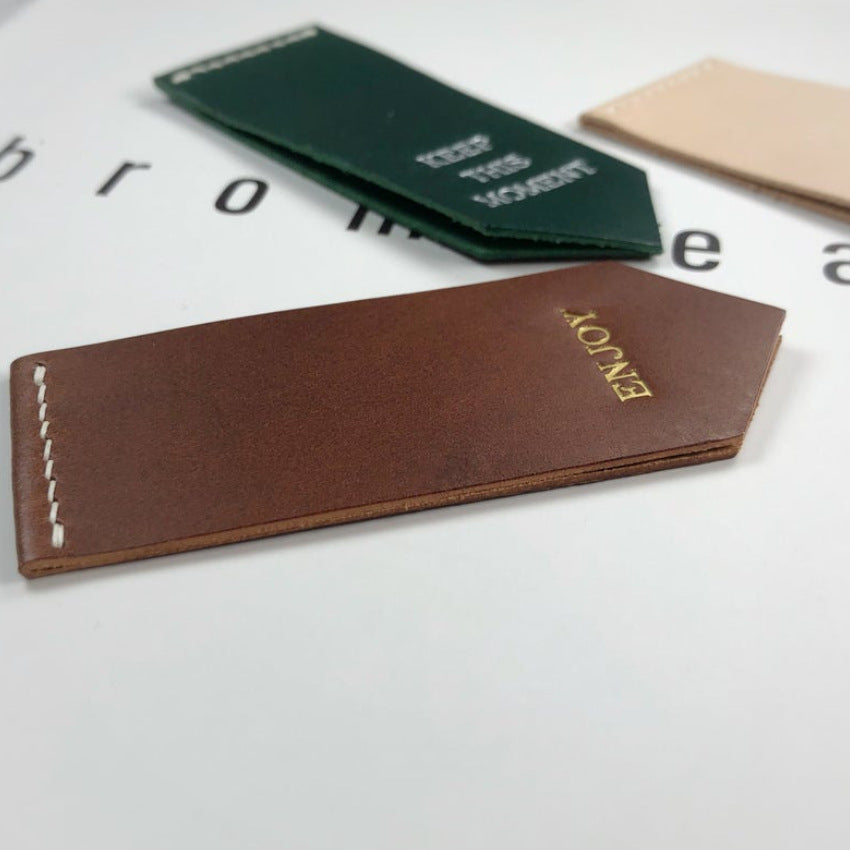PU Leather Bookmark Classic Stitched Bookmark Page Markers Reading Gifts