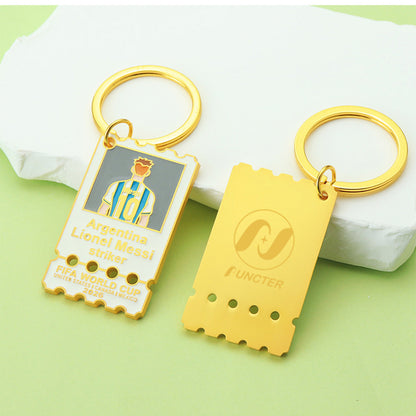Metal Board Keychain Number 10 Keychain Messi Keychain