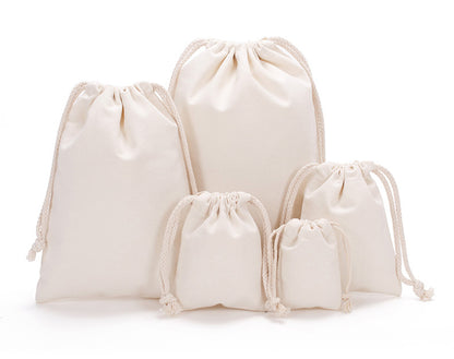 Custom Colorful 8 Oz Cotton Canvas Cloth Drawstring Bags Jewelry Wedding Candy Gift Bags