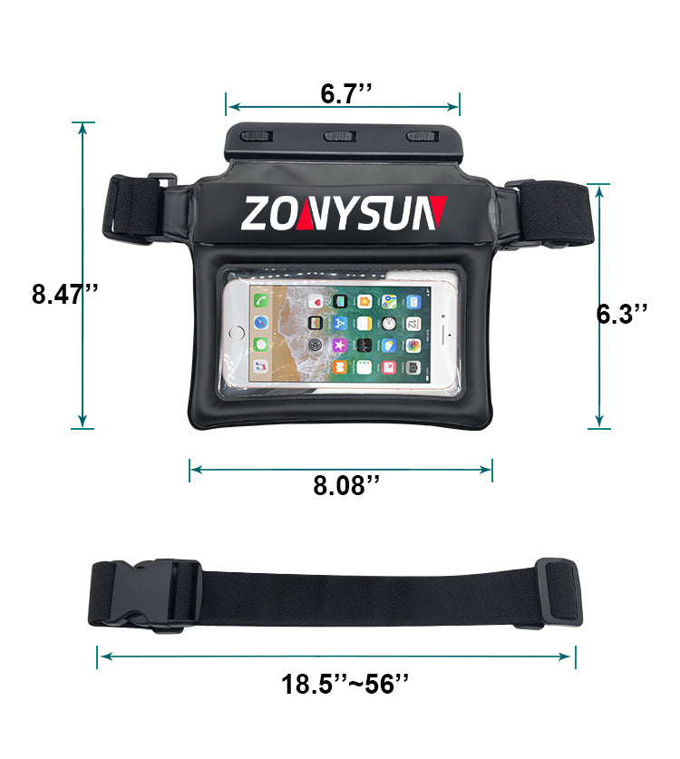 Inflatable Float TPU Waterproof Waist Bag For Smart Phones