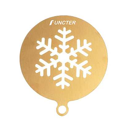 Four In A Set Winter Style Golden 430 Stainless Steel Coffee Latte Molds