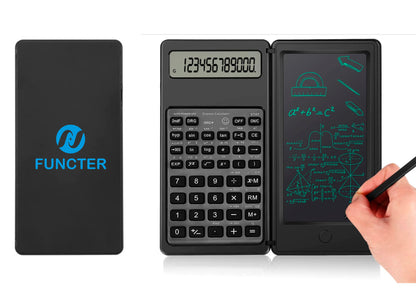 3" 1 Intelligent Folding Portable Scientific Function Calculator with LCD Writing Notepad