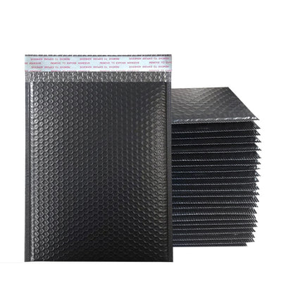 9.7 x 11" Black Poly Bubble Mailer Self Seal Padded Envelopes for Shipping/ Packaging/ Mailing