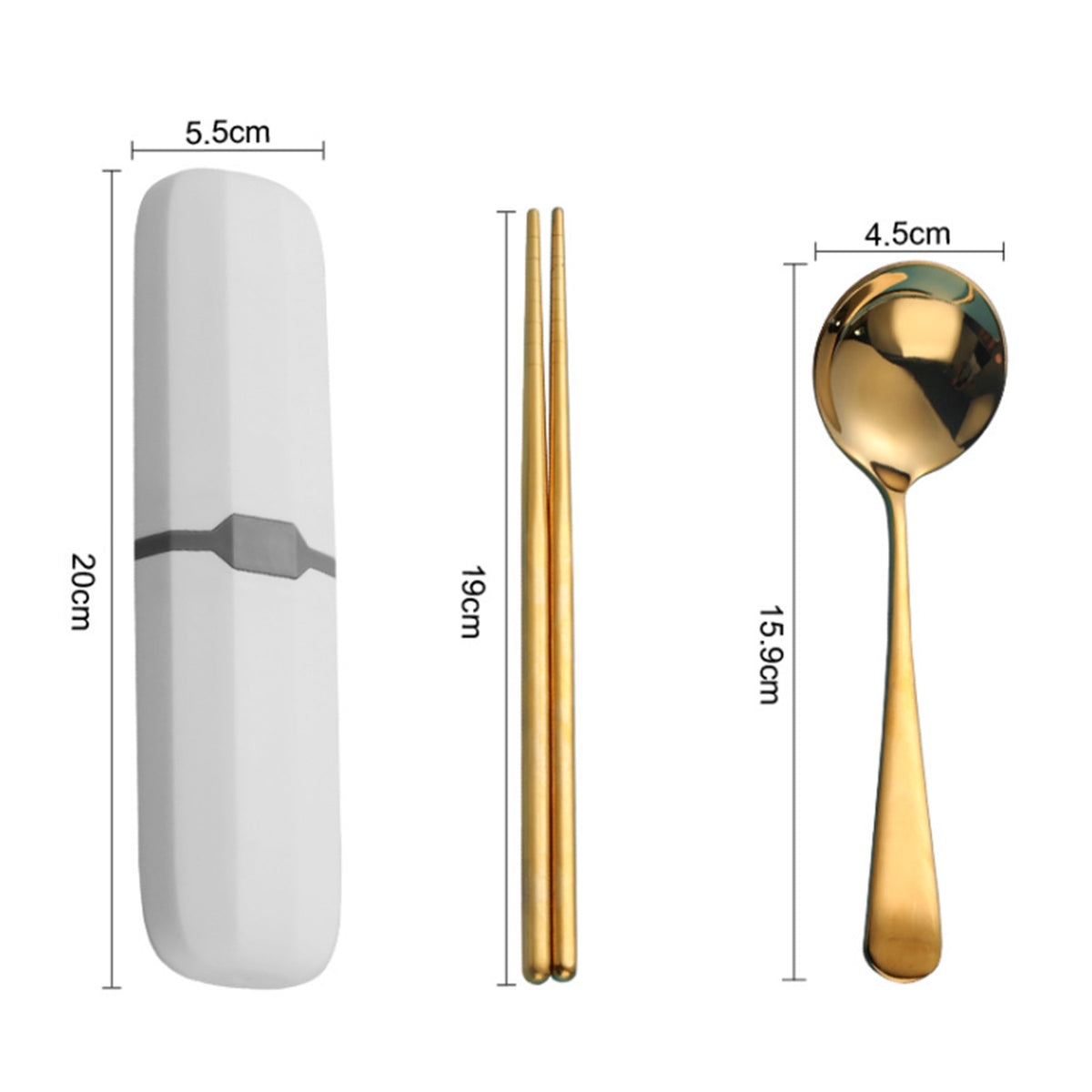 Travel Stainless Steel Chopsticks Spoon Cutlery Set