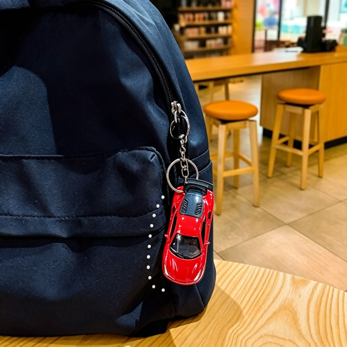 Mini Simulation Sports Car Model Keychain Classic Car Shaped Keychain