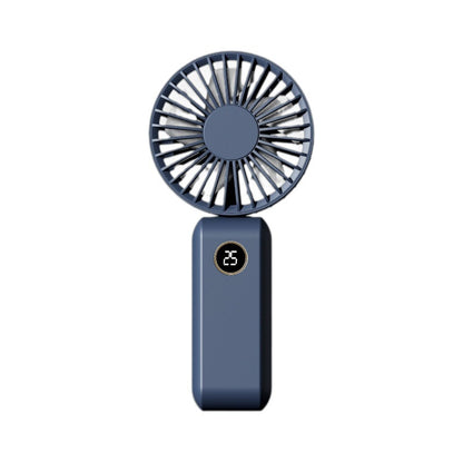 Foldable Mini Handheld Fan With Battery Display Rechargeable Portable Fan Adjustable Wind Speed