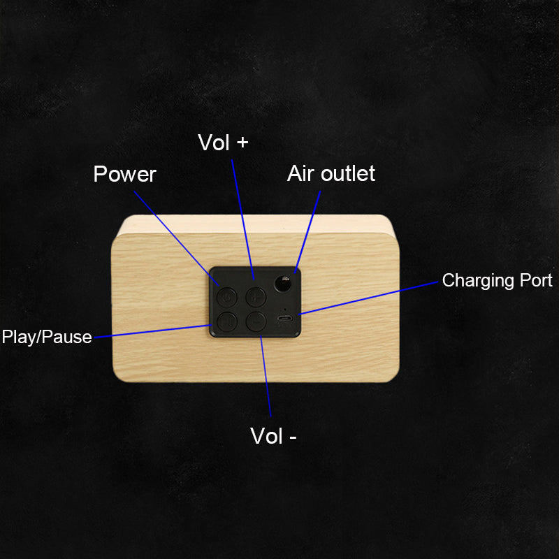 Stereo Sound Wood Fabric Wireless Speaker