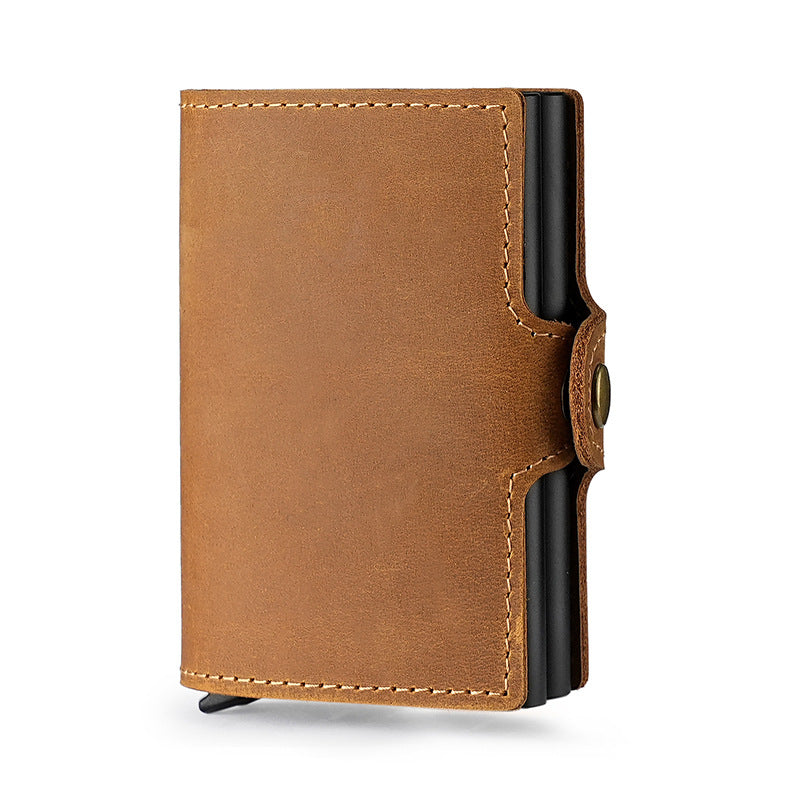 Leather Wallet W/ Pop-up Card Holder