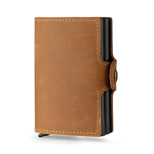 Leather Wallet W/ Pop-up Card Holder