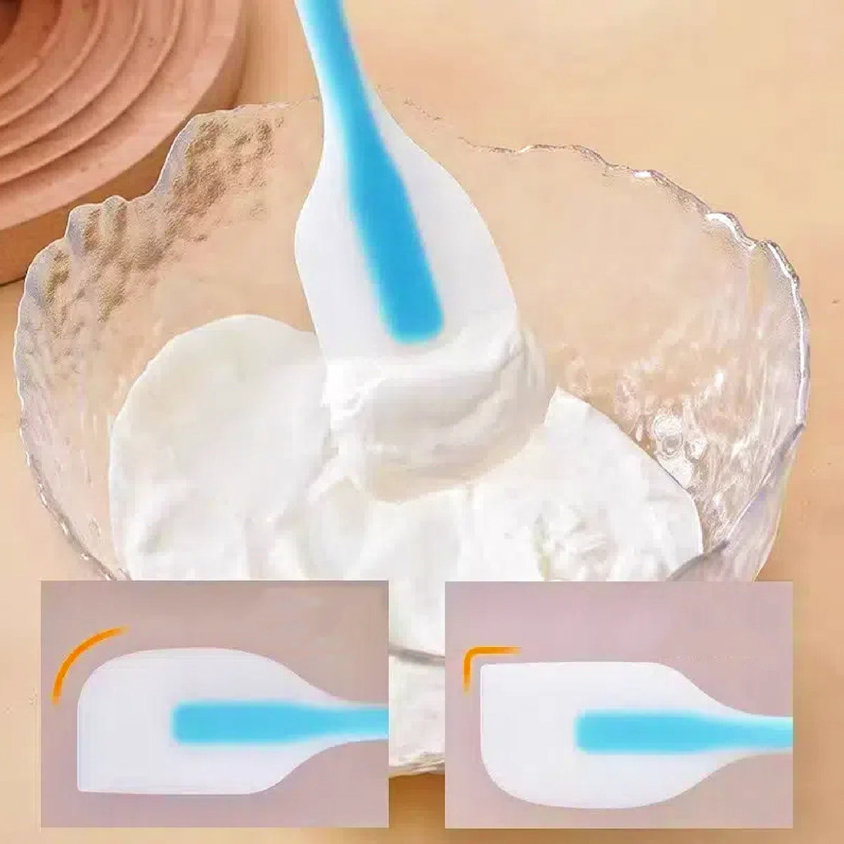 Cake Spatula Silicone Spatula Silicone Tools for Cooking Baking Mixing Non-Stick Cookware Size Small
