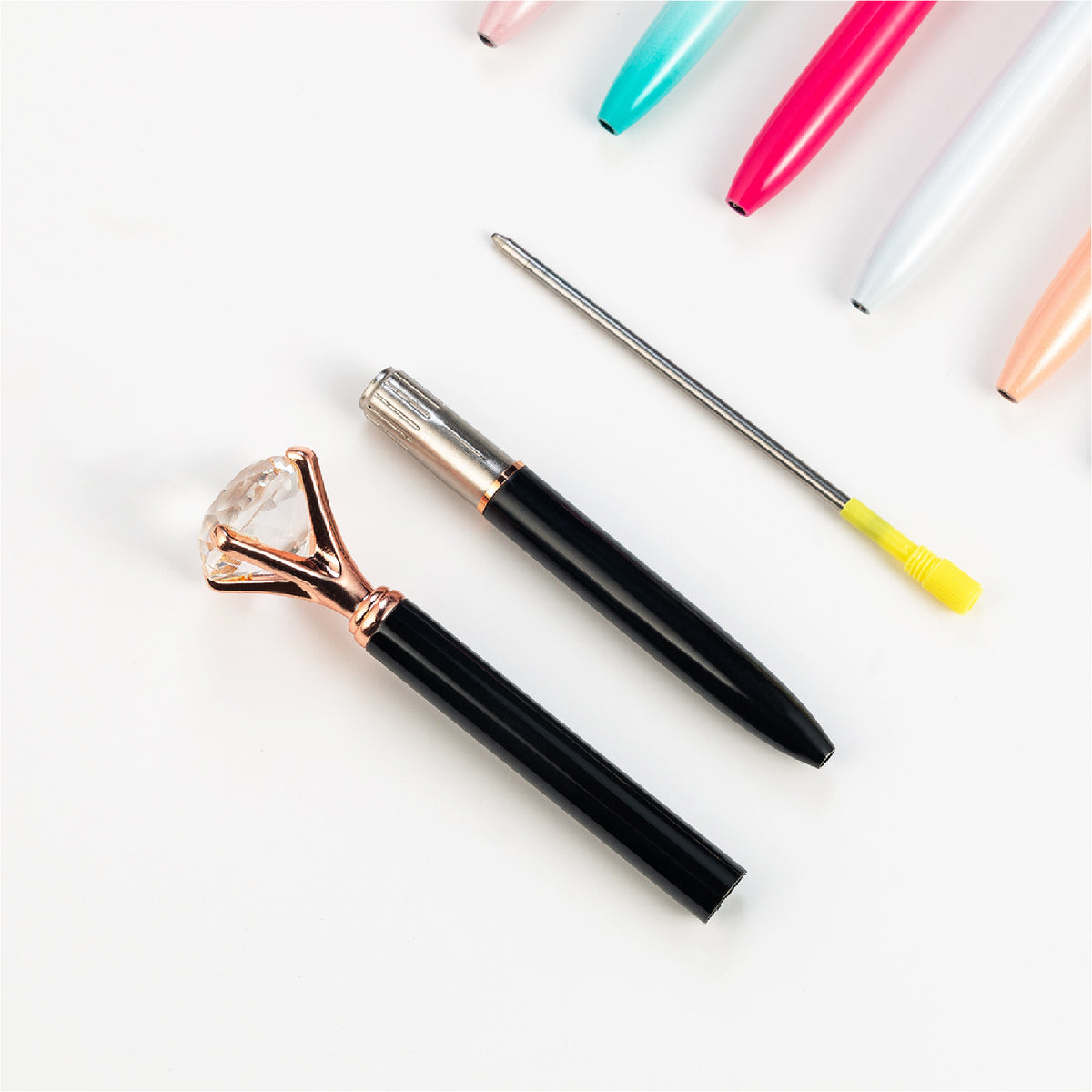 Diamond Pen Metal Bling Pen Gold Pen Barrel Diamond Top Ballpoint Pen