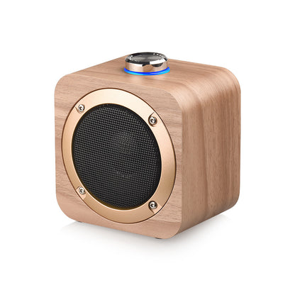 Portable Wood Knob Control TWS Wireless Speaker