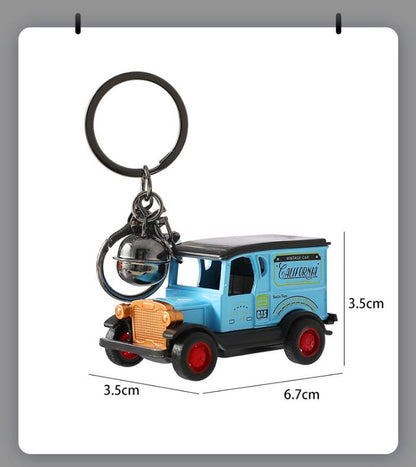 Vintage Classic Car Model Keychain Car Shaped Keychain - Screen Printed