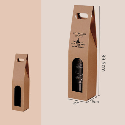 Eco-Friendly Kraft Paper Wine Bottle Protector Bag